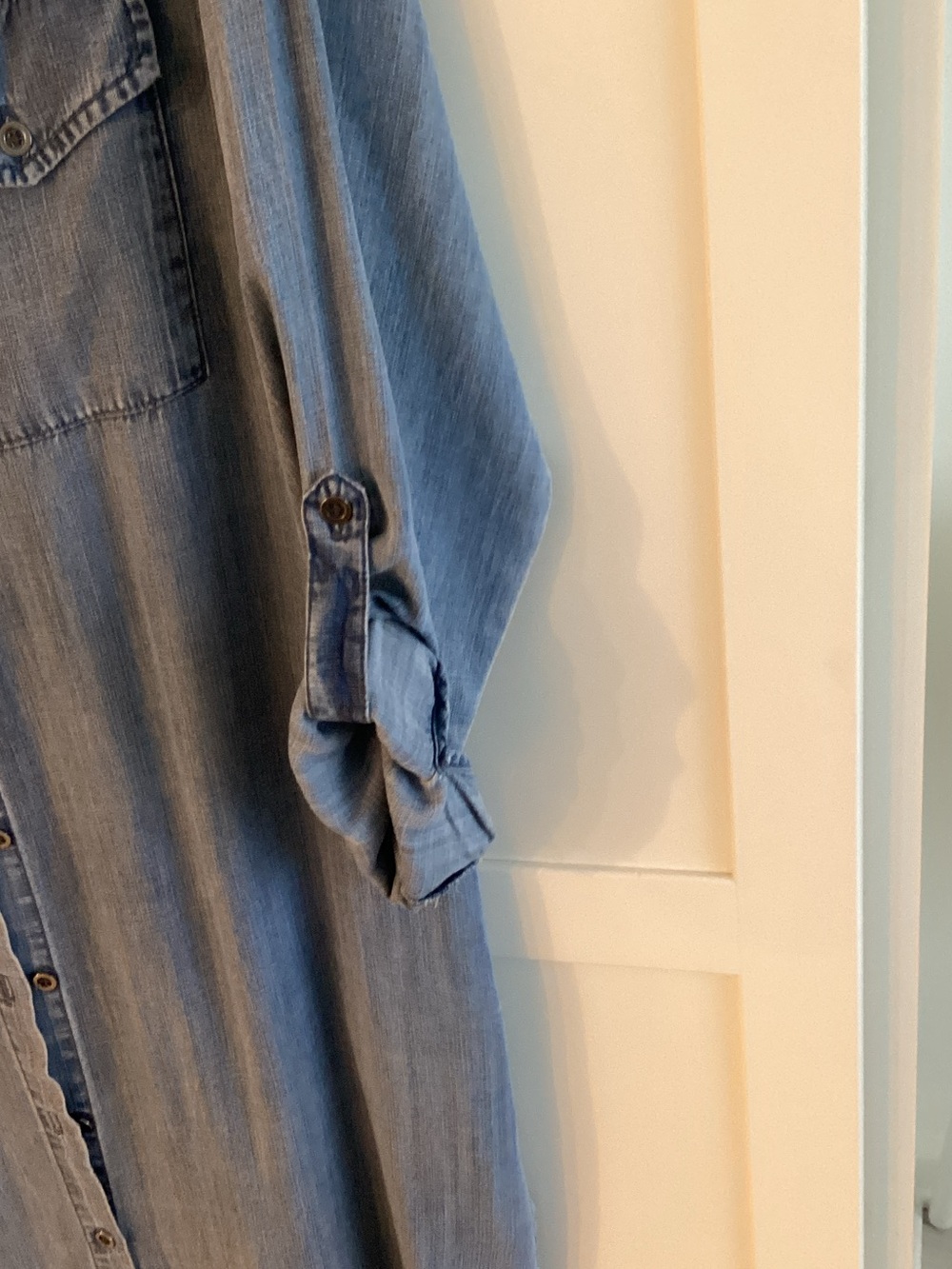 Velvet Heart Chambray Maxi Shirt Dress in Light Blue - Picture 3 of 3